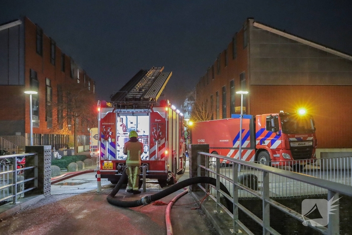 Grote woningbrand leidt tot evacuatie en rookinhalatie