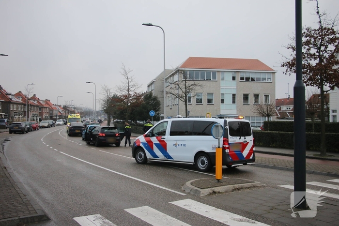 Kettingbotsing met drie voertuigen