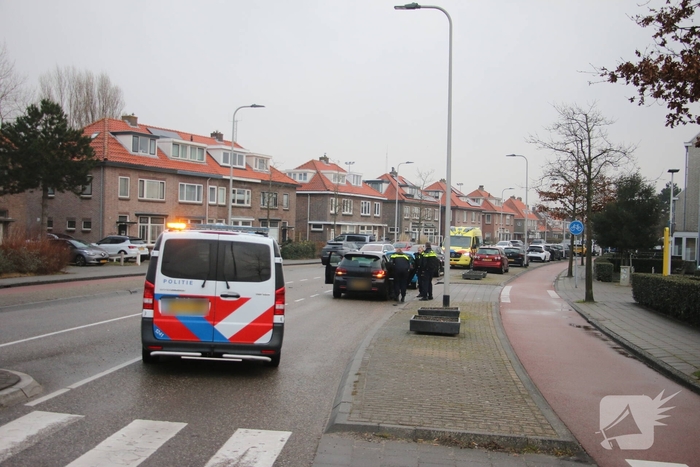 Kettingbotsing met drie voertuigen
