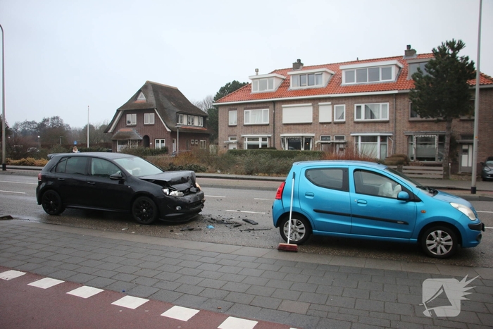 Kettingbotsing met drie voertuigen