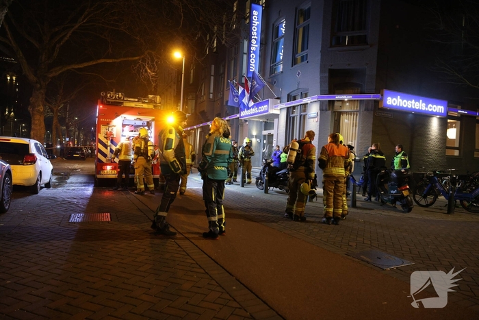 Hulpdiensten snel ter plaatse bij gebouwbrand