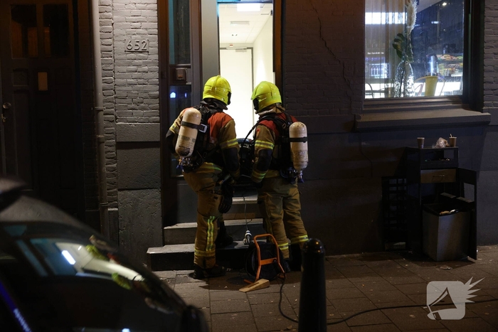Hulpdiensten snel ter plaatse bij gebouwbrand