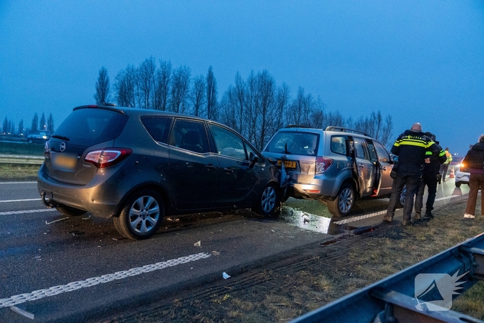 Kettingbotsing veroorzaakt verkeershinder