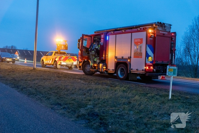 Kettingbotsing veroorzaakt verkeershinder