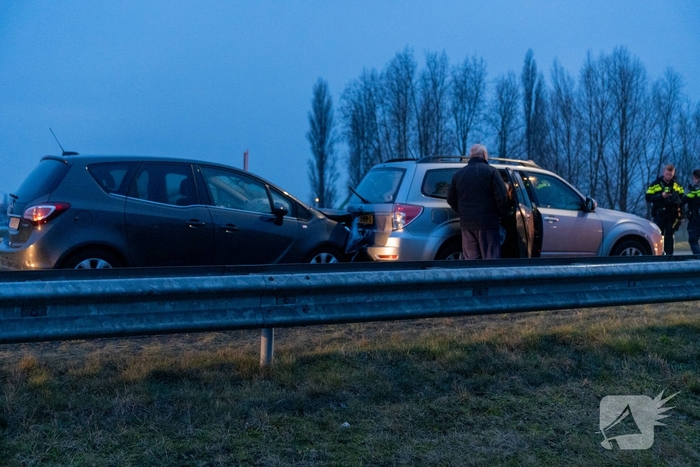 Kettingbotsing veroorzaakt verkeershinder