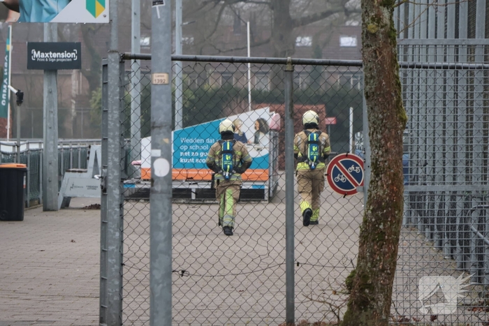 Brand in afvalcontainer bij hockeyvereniging