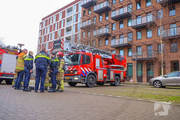 Brandweer inzet door pan met kruiden