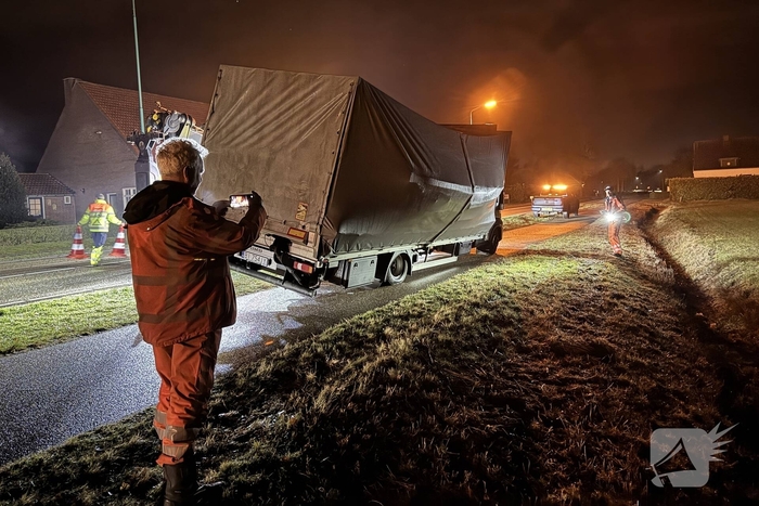 Lading omver in bakwagen