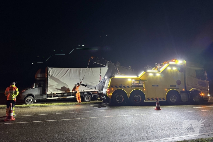 Lading omver in bakwagen