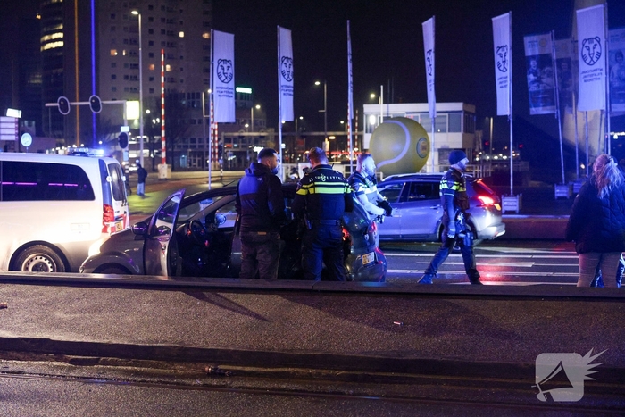 Politieachtervolging eindigt op Erasmusbrug
