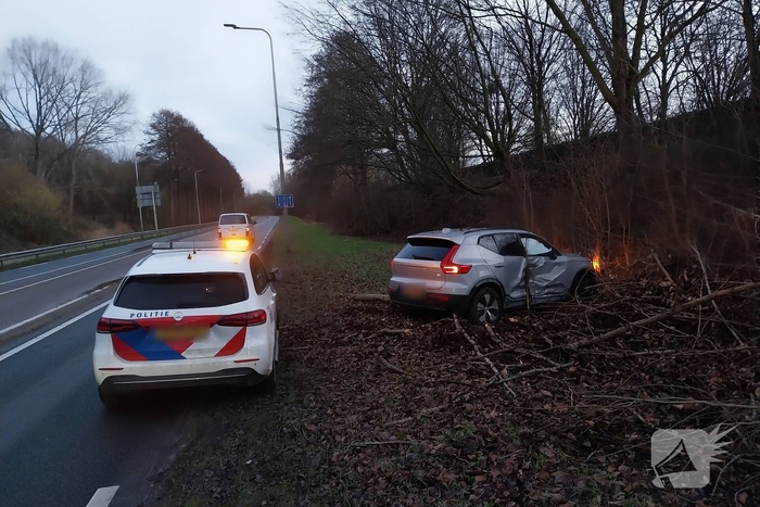 Automobilist botst tegen boom en raakt gewond
