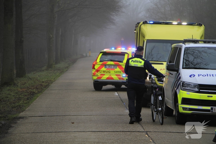 Fietser raakt onwel op grens tussen België en Nederland