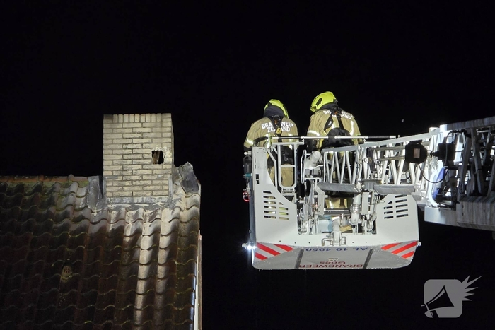 Complexe schoorsteenbrand in een woning