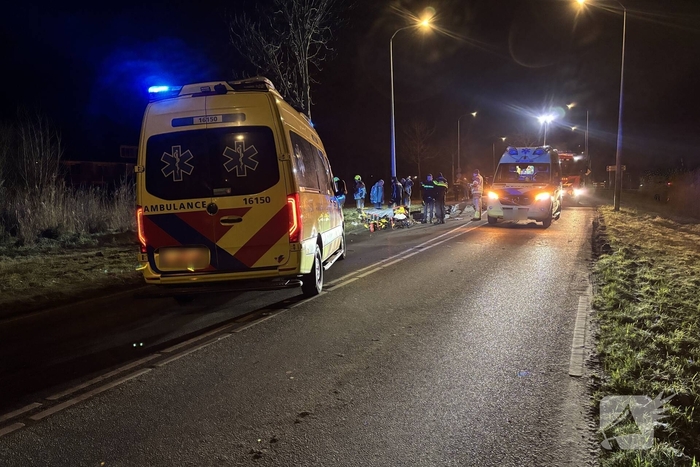 Auto botst tegen boom, drie personen gewond