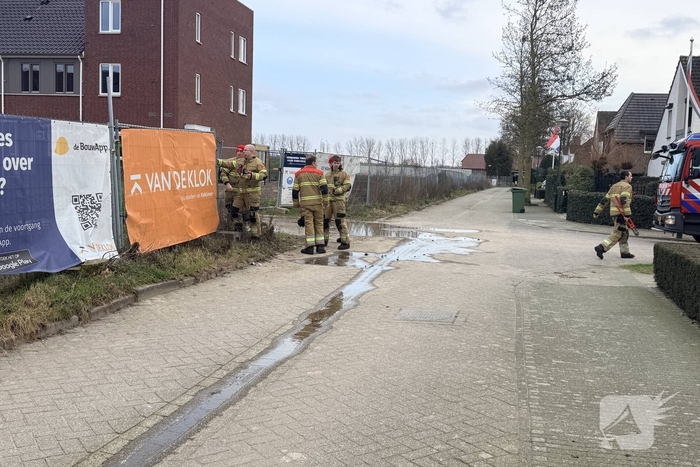 Waterleiding gesprongen in nieuwbouwwijk