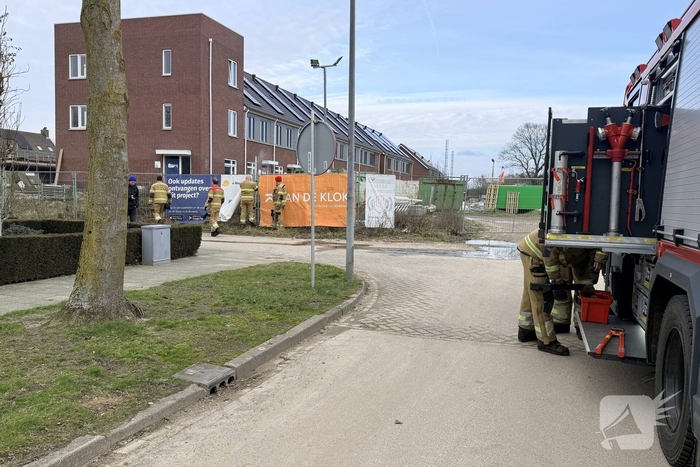 Waterleiding gesprongen in nieuwbouwwijk