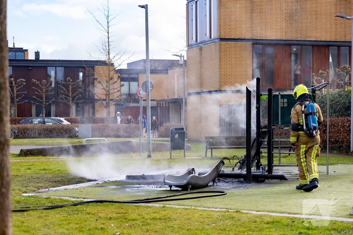 Buitenbrand in speeltuin door vandalisme