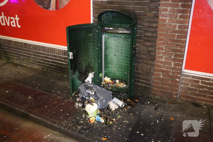 Brand in prullenbak en container