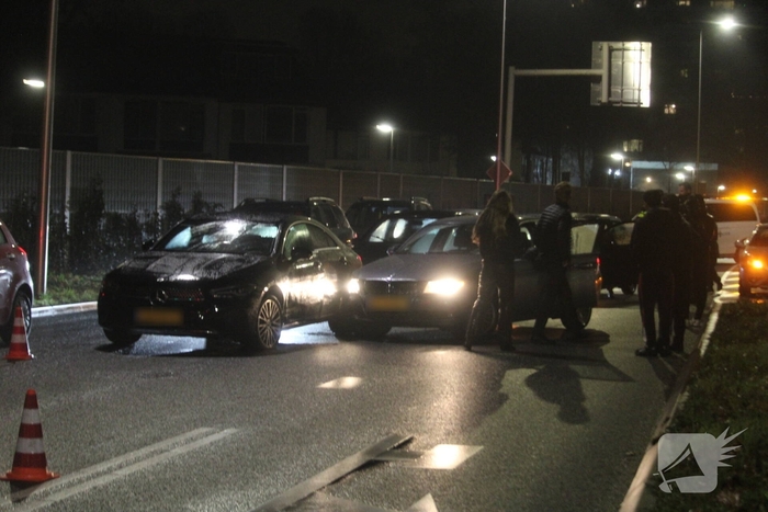 Vier voertuigen betrokken bij kettingbotsing