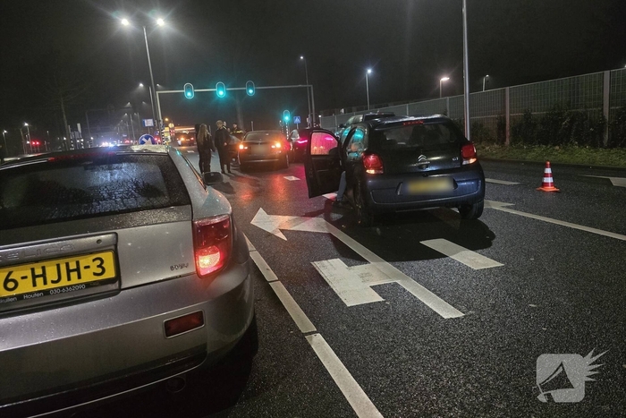 Vier voertuigen betrokken bij kettingbotsing