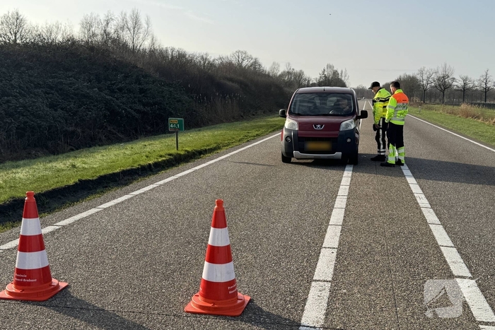 Kettingbotsing veroorzaakt verkeershinder op drukke weg