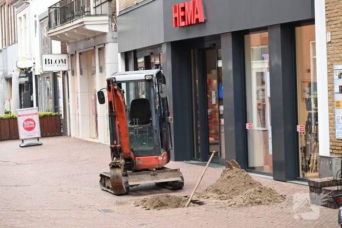 Gasleiding geraakt tijdens graafwerkzaamheden