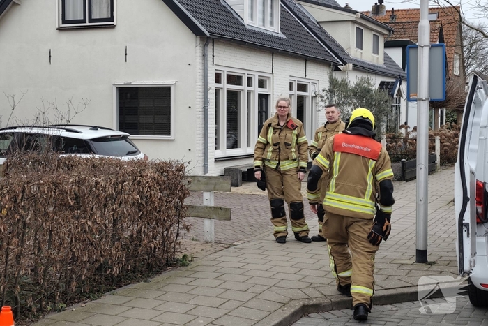 Gasleiding geraakt tijdens werkzaamheden