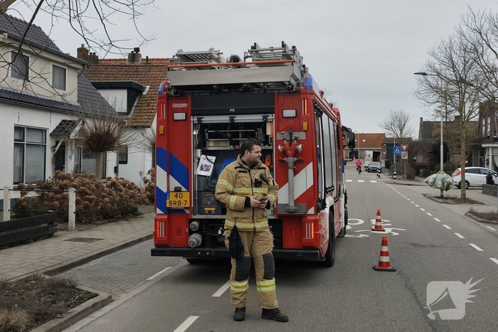 Gasleiding geraakt tijdens werkzaamheden