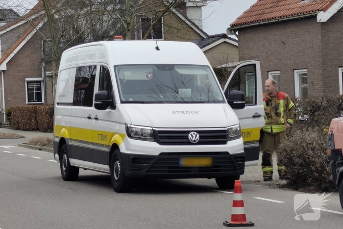 Gasleiding geraakt tijdens werkzaamheden