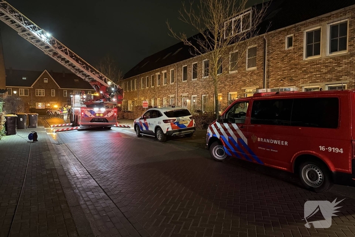 Flinke rookontwikkeling bij woningbrand