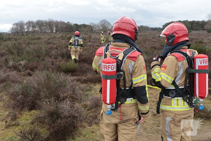 Brandweer houdt grootscheepse natuurbrand oefening