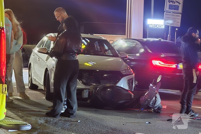 Scooterrijder gewond bij aanrijding
