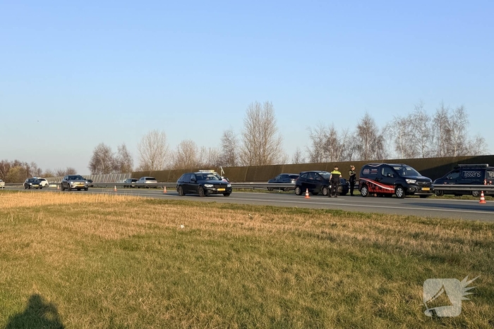 Kopstaartaanrijding zonder gewonden op drukke weg