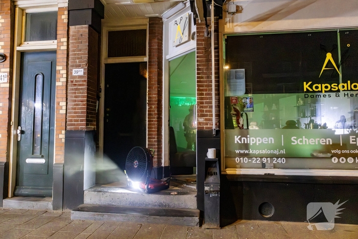 Inbraak en brandgerucht in kapperszaak