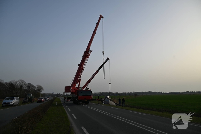 Eenzijdig ongeval met giertank op provinciale weg