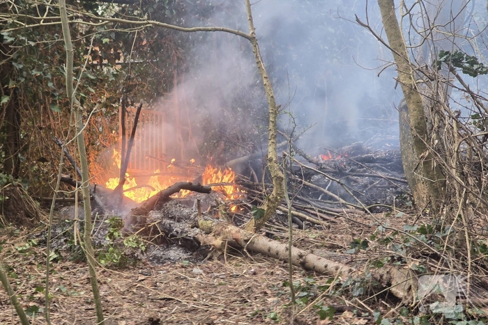 Stuk natuurgebied gaat in vlammen op