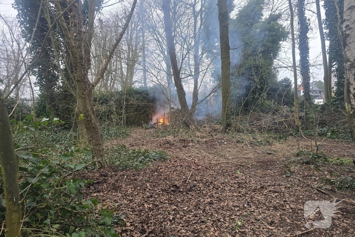 Stuk natuurgebied gaat in vlammen op