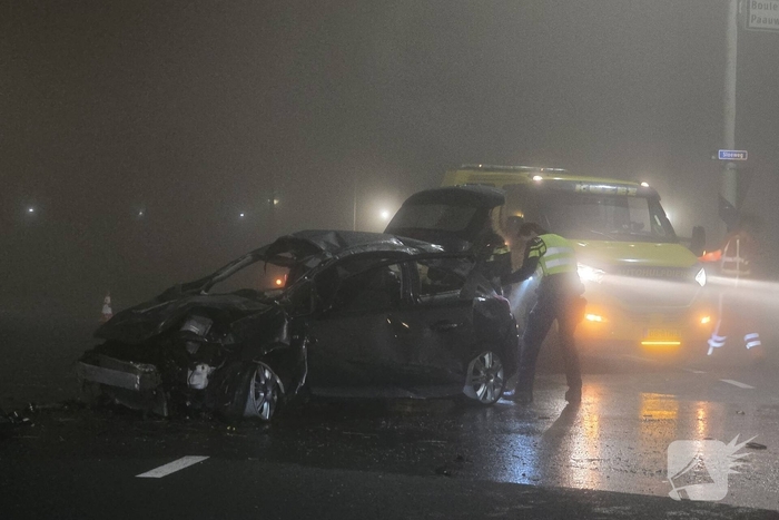 Zwaargewonde na hevige crash tijdens achtervolging