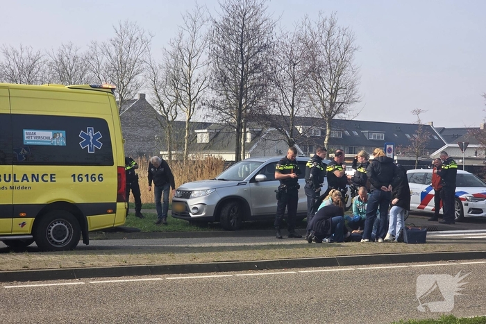 Fietser gewond bij aanrijding met auto