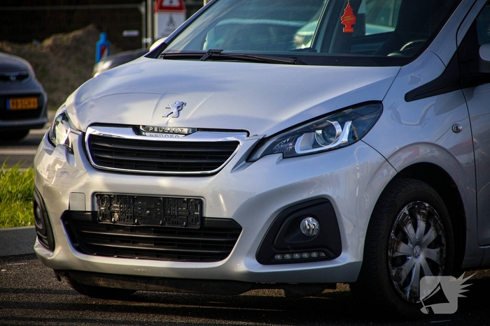 Kop-staart botsing na te laat remmen