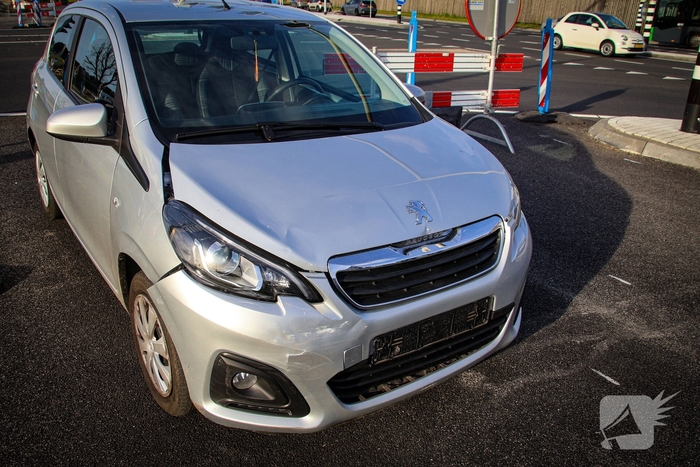 Kop-staart botsing na te laat remmen