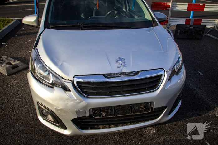 Kop-staart botsing na te laat remmen