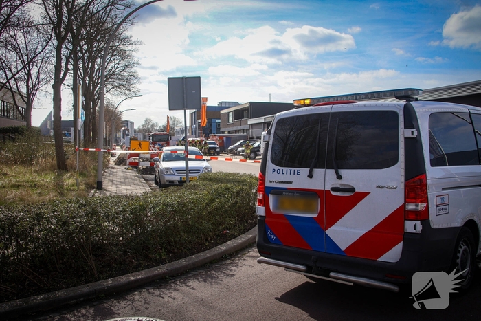 Grote gasleiding geraakt tijdens graafwerkzaamheden