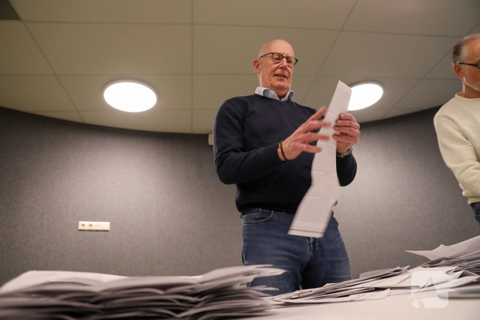 Tellen van stemmen in gemeentehuis