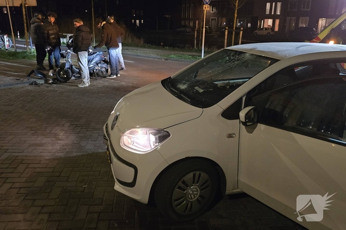 Scooterrijder gewond bij aanrijding