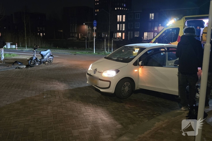 Scooterrijder gewond bij aanrijding