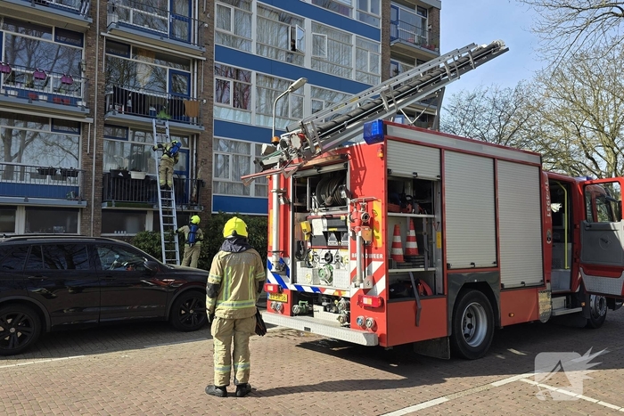 Balkonbrand in woning geblust