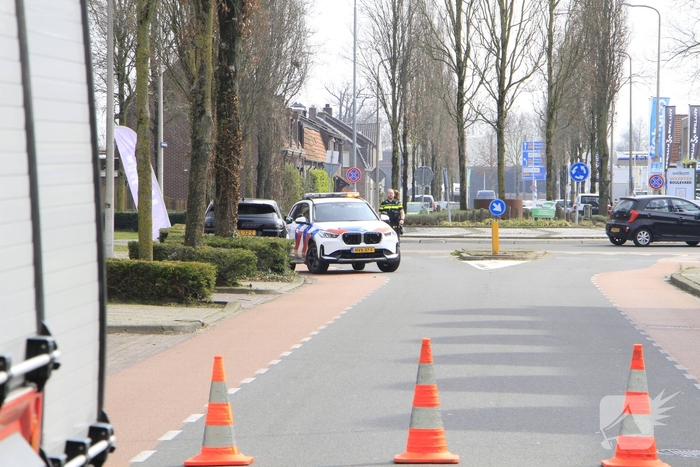 Gaslekkage leidt tot wegafsluiting