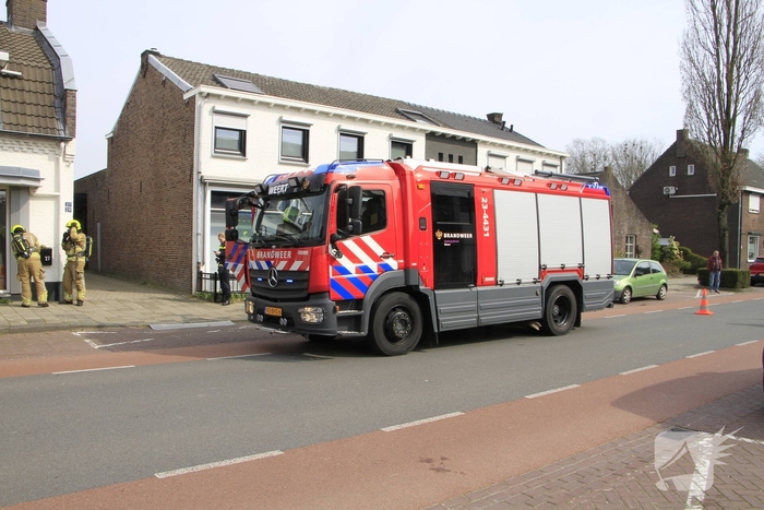 Gaslekkage leidt tot wegafsluiting