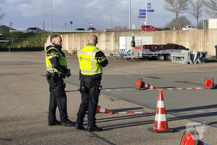 Grote verkeerscontrole op terrein van Rijkswaterstaat